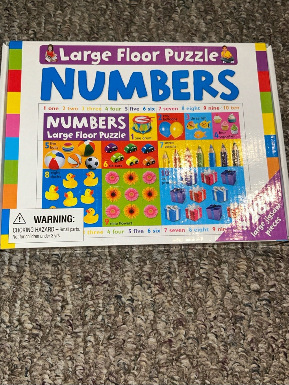 Large Floor Puzzle, Numbers, 28 Piece Puzzle, *Complete*